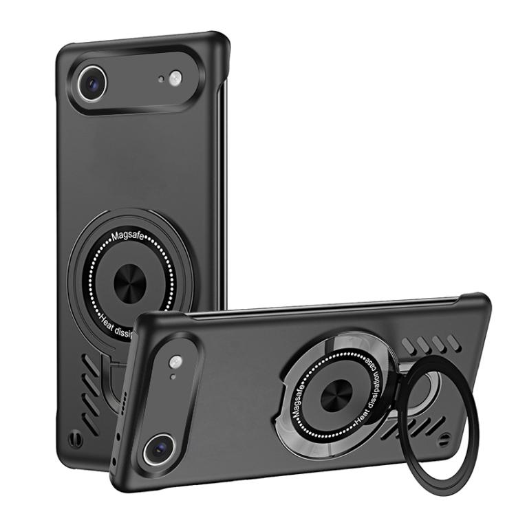 For iPhone Air Ice Sense Series Graphene Cooling MagSafe Holder Phone Case(Black)