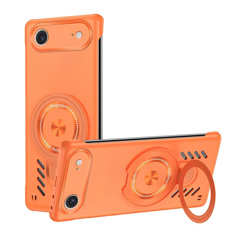 For iPhone Air Ice Sense Series Graphene Cooling MagSafe Holder Phone Case(Orange)