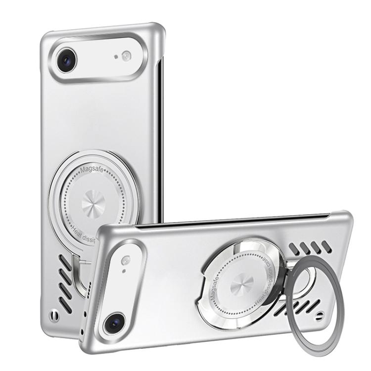 For iPhone Air Ice Sense Series Graphene Cooling MagSafe Holder Phone Case(Silver)