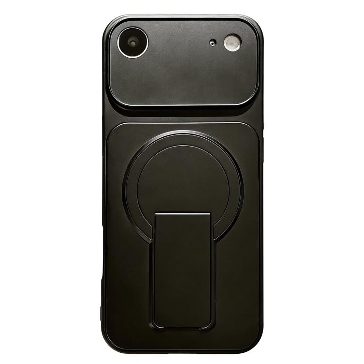 For iPhone Air Instantly Transforms Into 17 Pro Invisible Holder Magnetic Phone Case(Black)
