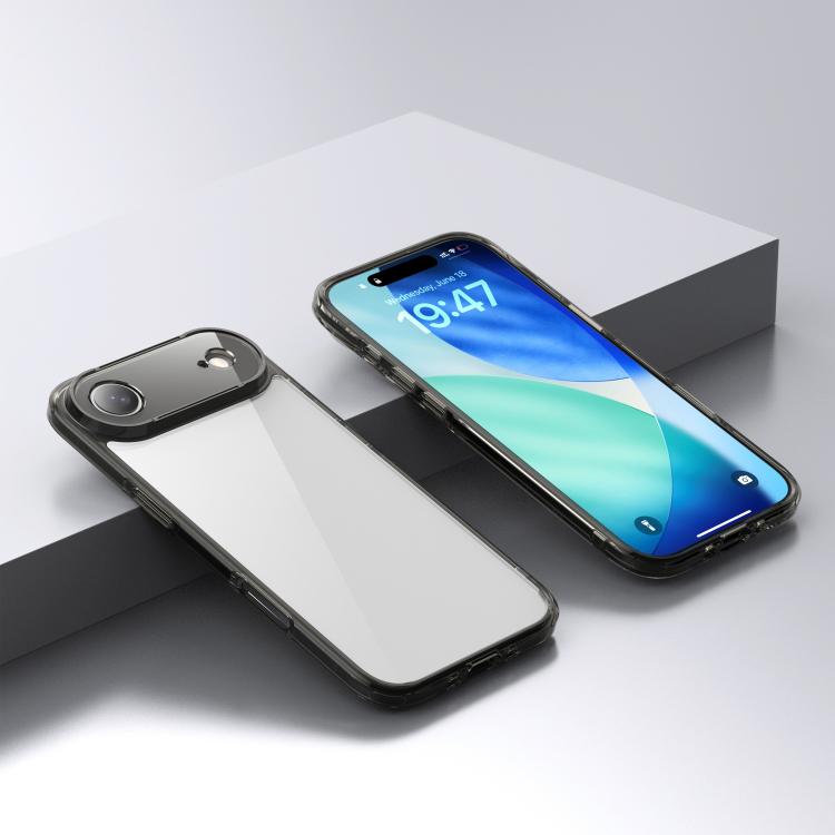 For iPhone Air iPAKY Aurora Series Shockproof PC + TPU Protective Phone Case(Transparent Black)