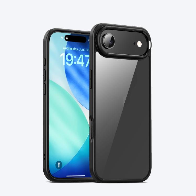 For iPhone Air iPAKY Bright Color Series Shockproof PC+TPU Phone Case(Black)