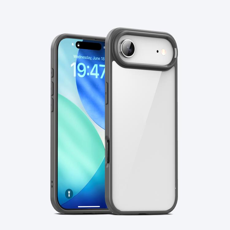 For iPhone Air iPAKY Bright Color Series Shockproof PC+TPU Phone Case(Grey)