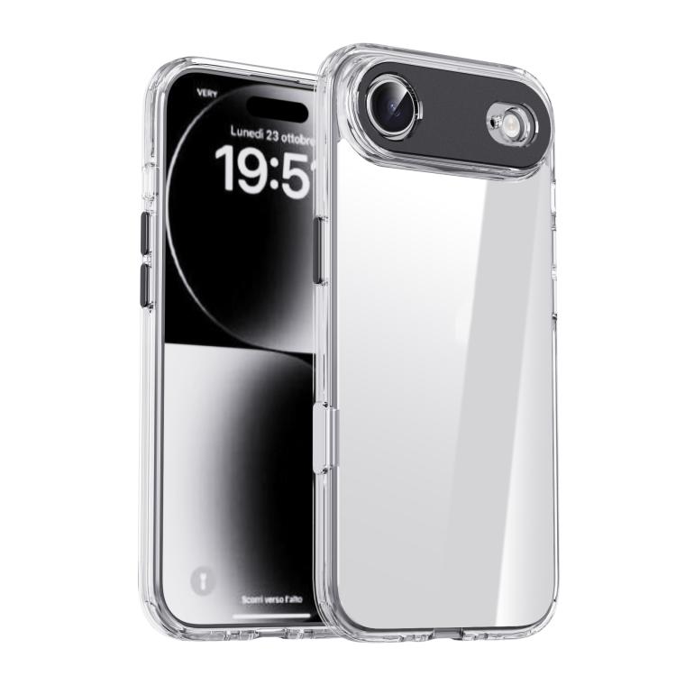 For iPhone Air iPAKY Mingxing Series Shockproof PC+TPU Phone Case(Transparent + Black)