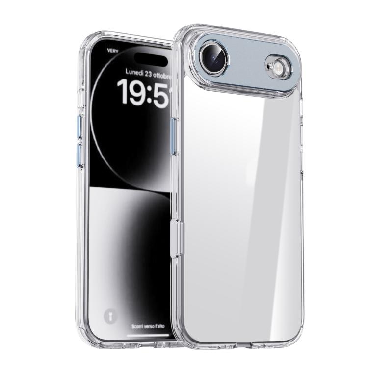 For iPhone Air iPAKY Mingxing Series Shockproof PC+TPU Phone Case(Transparent + Blue)