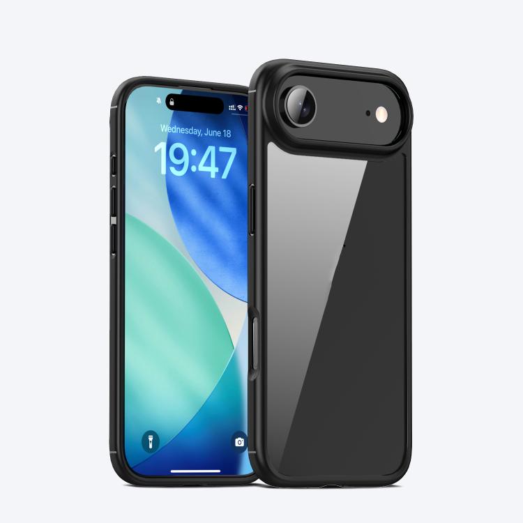 For iPhone Air iPAKY YJ Series Transparent PC+TPU Phone Case(Black)