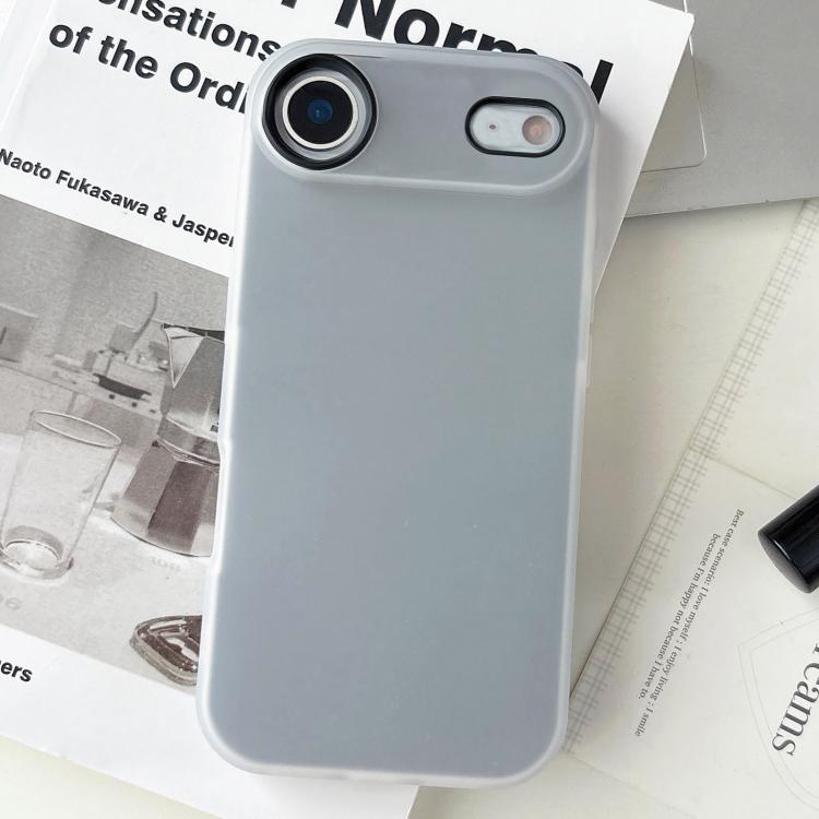 For iPhone Air Jelly Color Matte Feel PC Hybrid TPU Phone Case(Black)