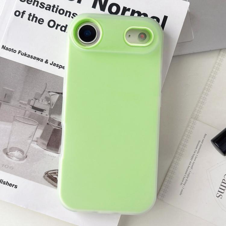 For iPhone Air Jelly Color Matte Feel PC Hybrid TPU Phone Case(Green)