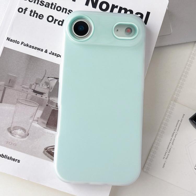 For iPhone Air Jelly Color Matte Feel PC Hybrid TPU Phone Case(Light Blue)