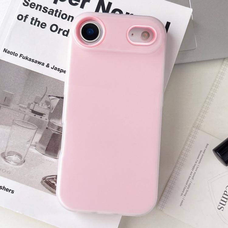 For iPhone Air Jelly Color Matte Feel PC Hybrid TPU Phone Case(Light Pink)