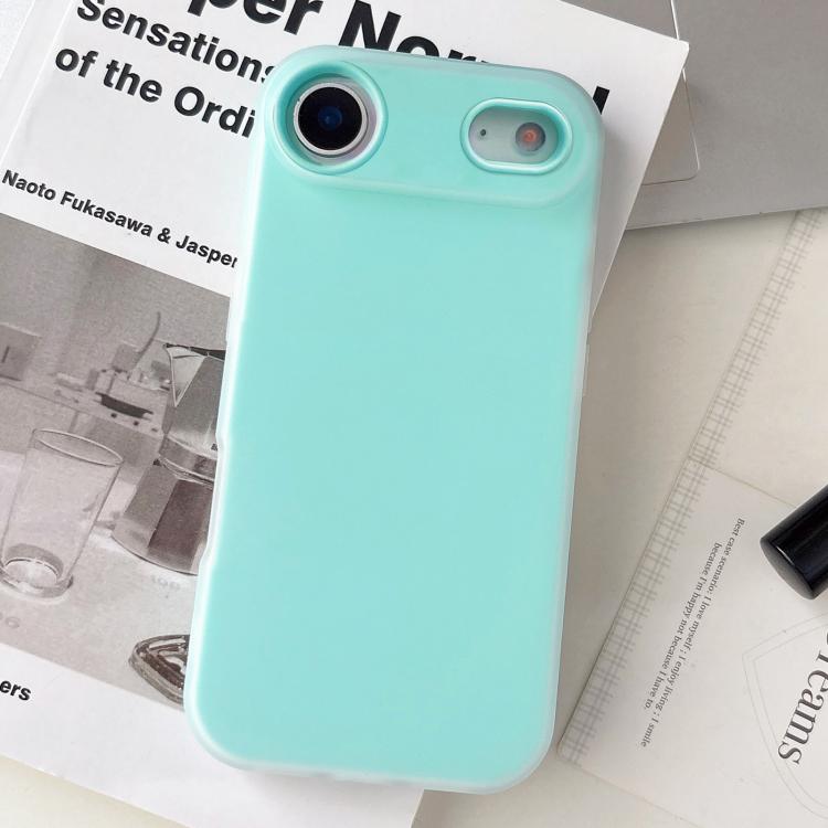 For iPhone Air Jelly Color Matte Feel PC Hybrid TPU Phone Case(Mint Green)