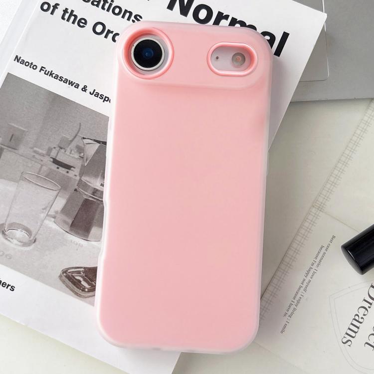 For iPhone Air Jelly Color Matte Feel PC Hybrid TPU Phone Case(Pink)