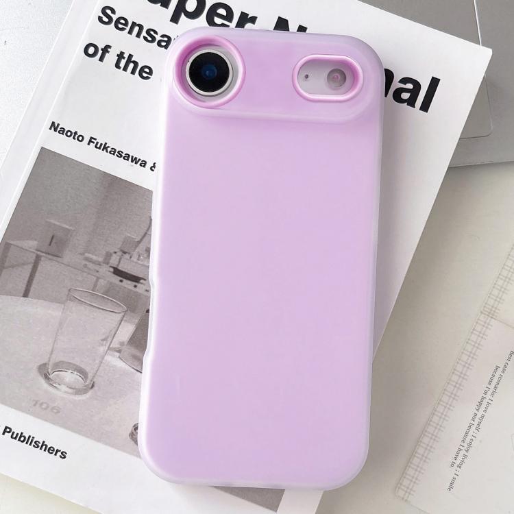 For iPhone Air Jelly Color Matte Feel PC Hybrid TPU Phone Case(Purple)