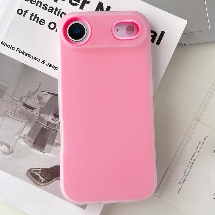 For iPhone Air Jelly Color Matte Feel PC Hybrid TPU Phone Case(Rose Red)