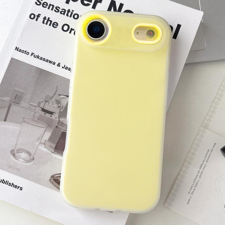 For iPhone Air Jelly Color Matte Feel PC Hybrid TPU Phone Case(Yellow)