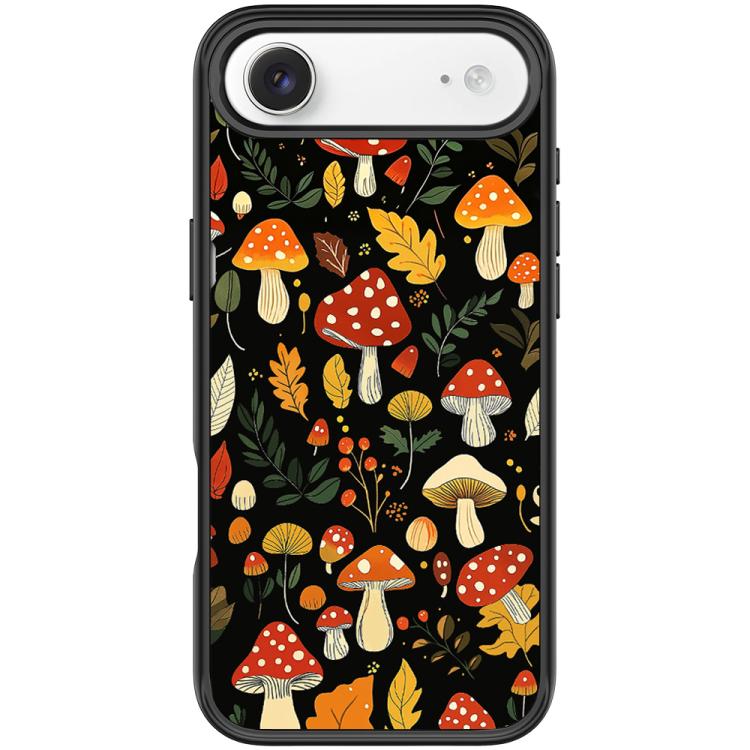 For iPhone Air Jungle Mushrooms Pattern Magnetic Phone Case(Black)