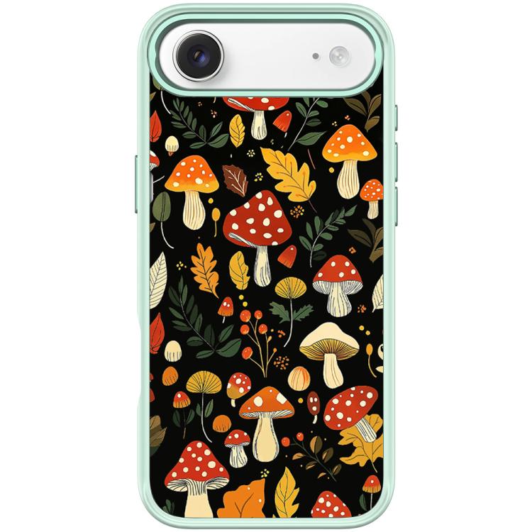 For iPhone Air Jungle Mushrooms Pattern Magnetic Phone Case(Light Green)