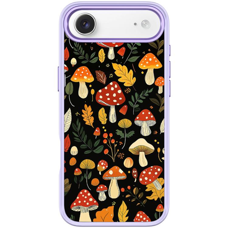 For iPhone Air Jungle Mushrooms Pattern Magnetic Phone Case(Light Purple)