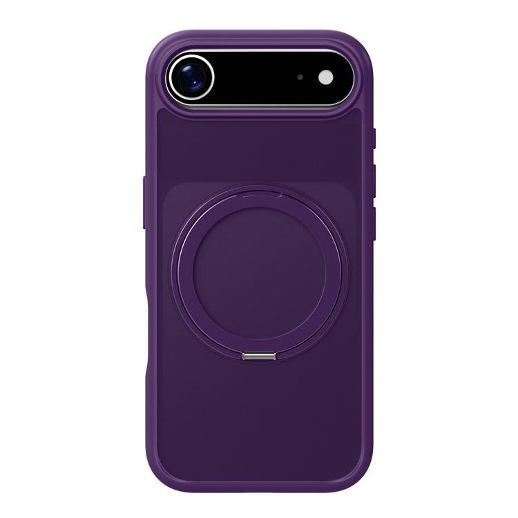 For iPhone Air Kalebol Frosted MagSafe Holder Acrylic Hybrid TPU Phone Case(Purple)