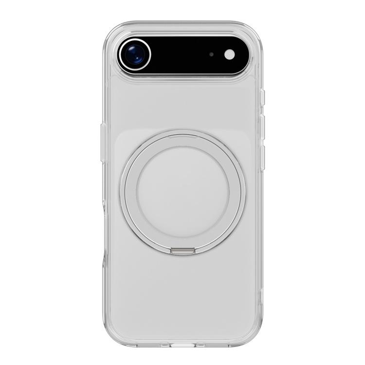 For iPhone Air Kalebol Frosted MagSafe Holder Acrylic Hybrid TPU Phone Case(Transparent)