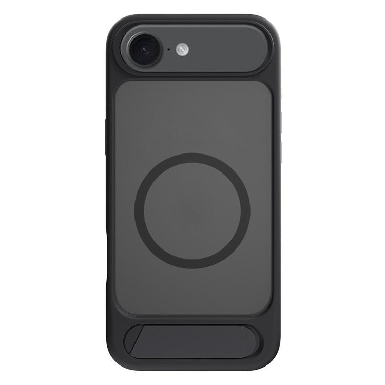 For iPhone Air Kalebol MagSafe Invisible Tilt Holder PC Hybrid TPU Case(Black)