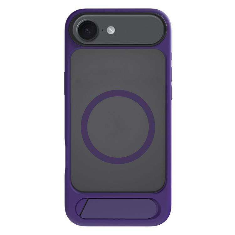 For iPhone Air Kalebol MagSafe Invisible Tilt Holder PC Hybrid TPU Case(Purple)