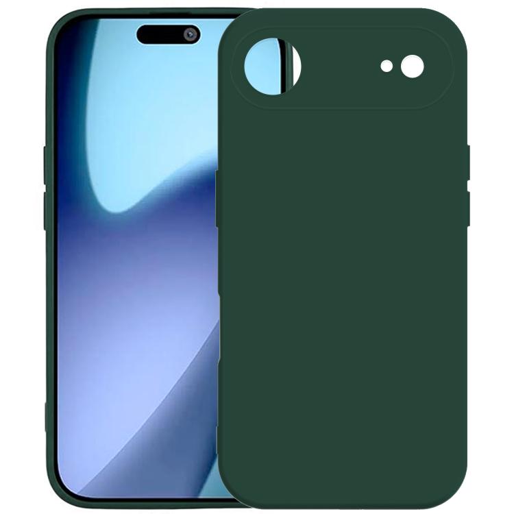 For iPhone Air Kalebol Precise Cutouts Solid Color TPU Phone Case(Dark Green)