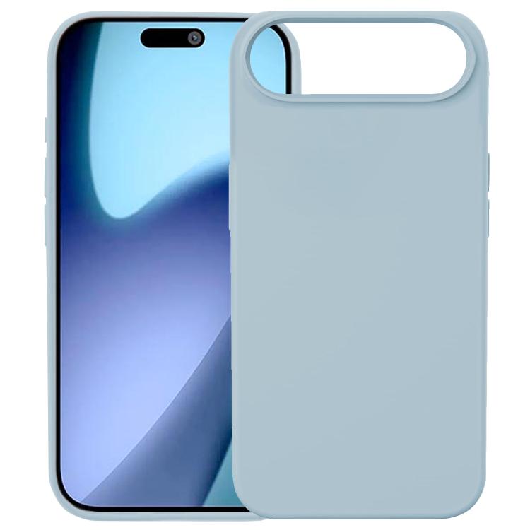 For iPhone Air Kalebol Solid Color Simple All-inclusive Liquid Silicone Phone Case(Light Blue)