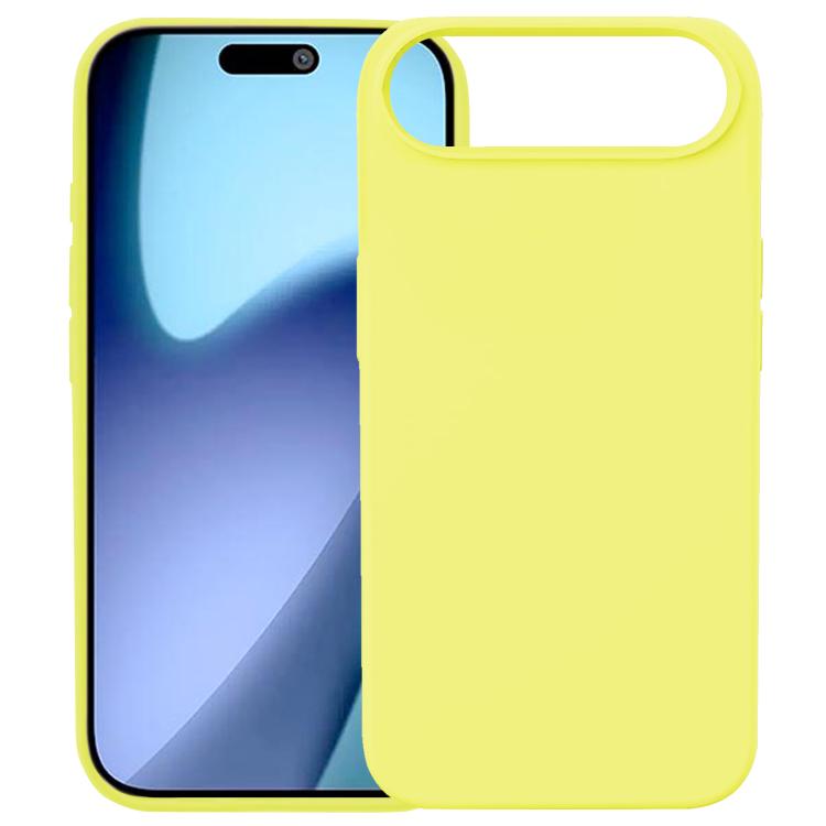 For iPhone Air Kalebol Solid Color Simple All-inclusive Liquid Silicone Phone Case(Yellow)