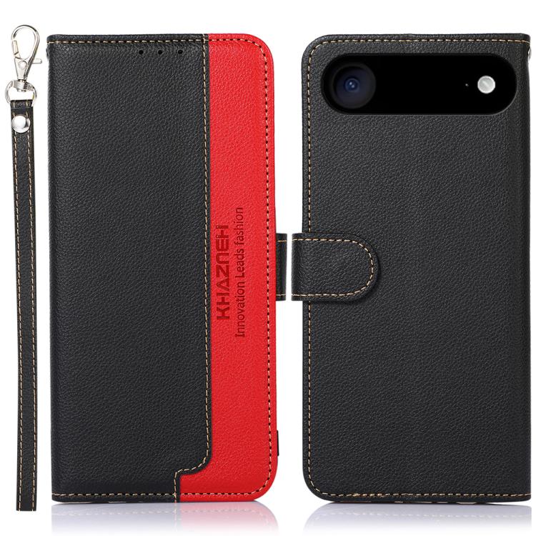 For iPhone Air KHAZNEH Litchi Texture Leather RFID Phone Case(Black)