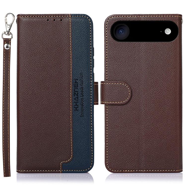 For iPhone Air KHAZNEH Litchi Texture Leather RFID Phone Case(Brown)