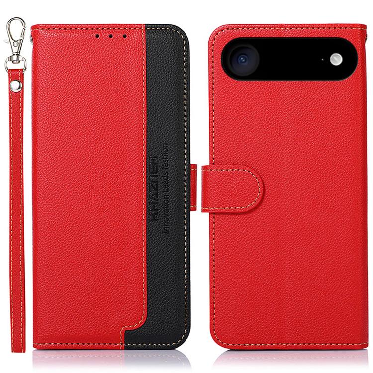 For iPhone Air KHAZNEH Litchi Texture Leather RFID Phone Case(Red)