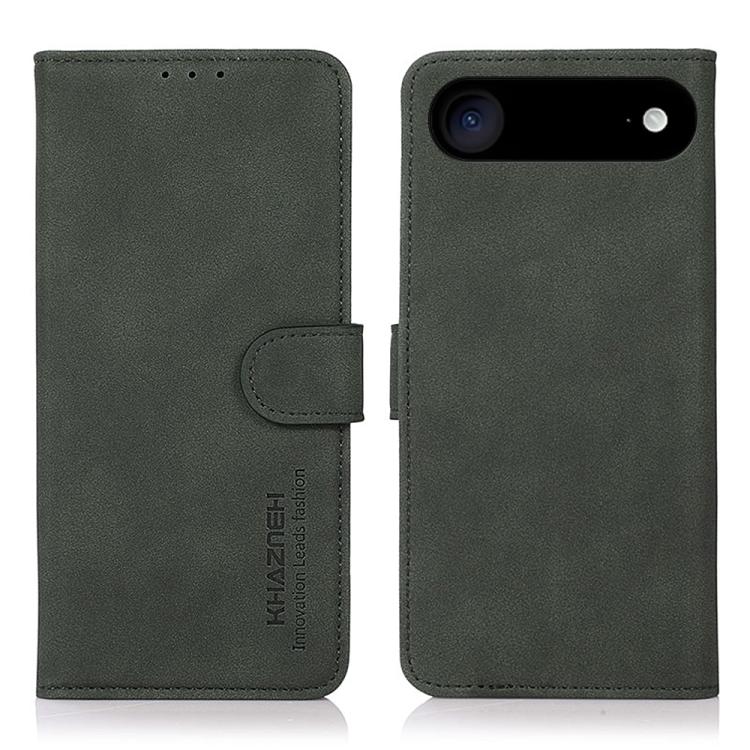 For iPhone Air KHAZNEH Matte Texture Leather Phone Case(Green)