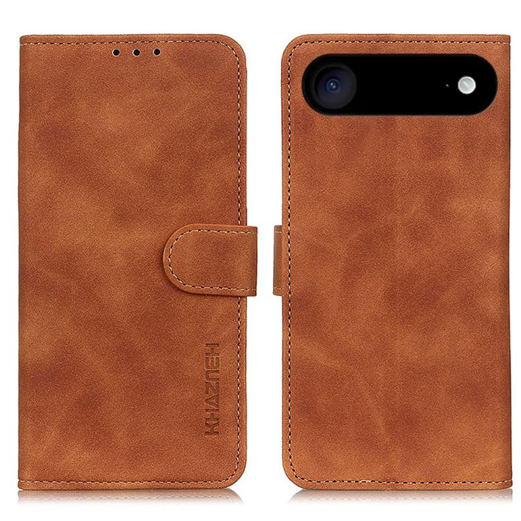 For iPhone Air KHAZNEH Retro Texture Leather Phone Case(Brown)