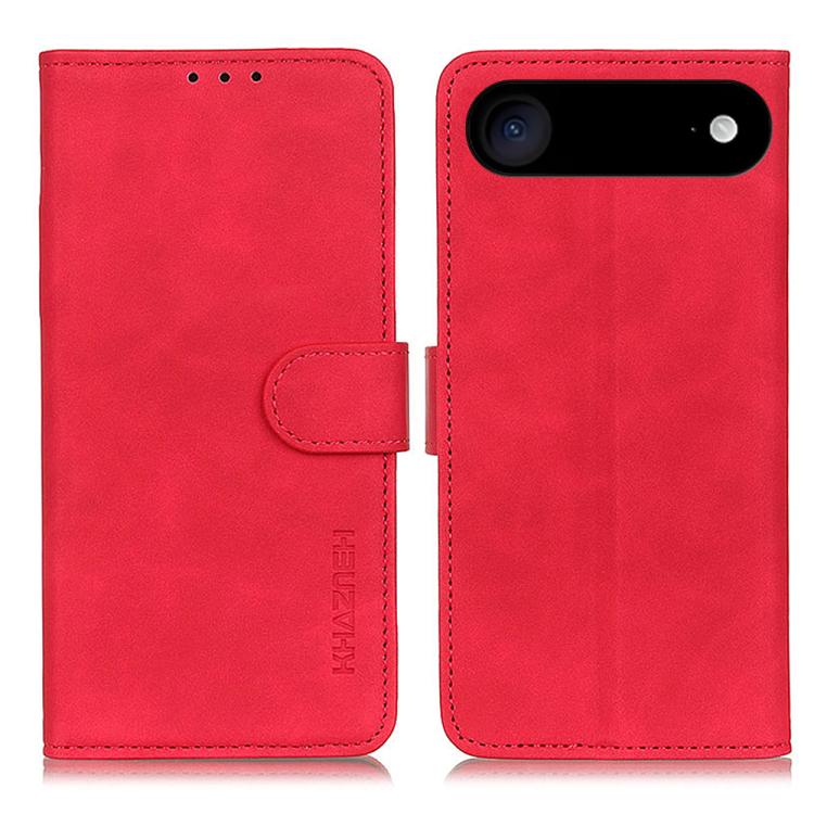 For iPhone Air KHAZNEH Retro Texture Leather Phone Case(Red)