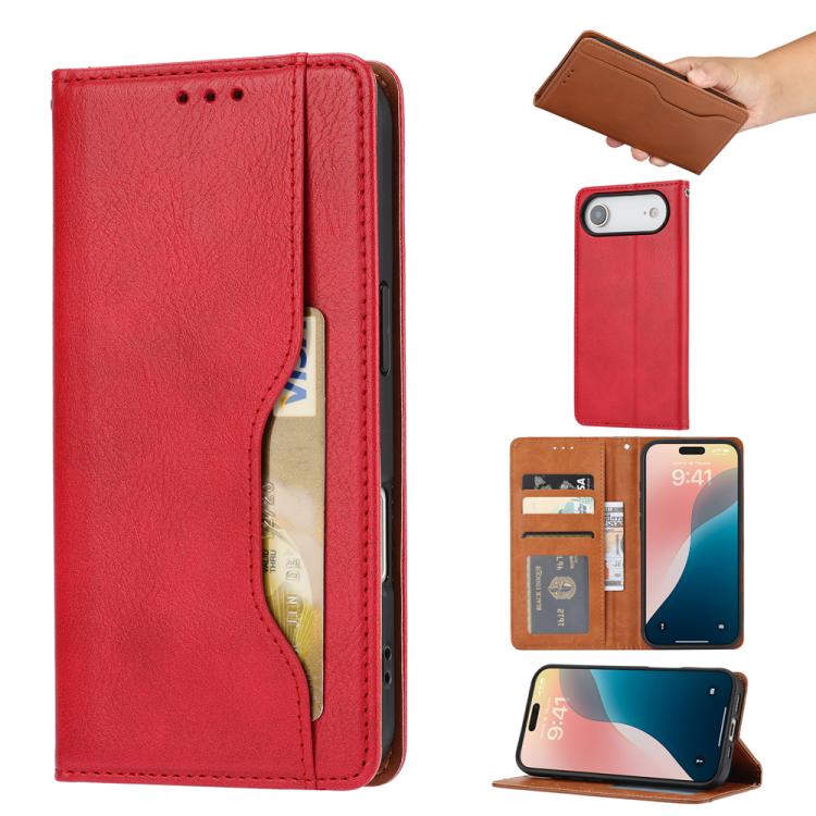 For iPhone Air Knead Skin Texture Flip Leather Phone Case(Red)