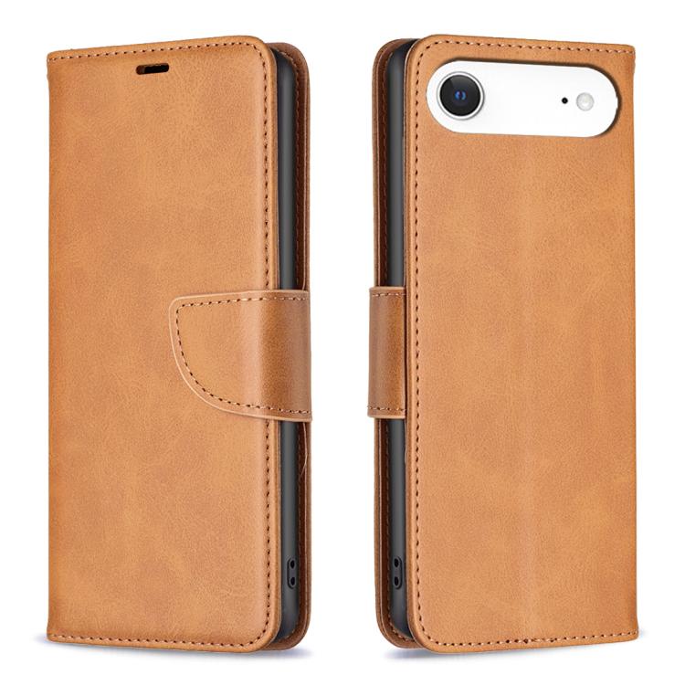 For iPhone Air Lambskin Texture Pure Color Flip Leather Phone Case(Yellow)