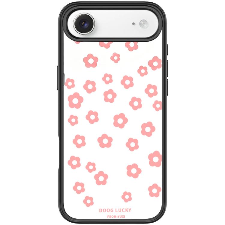 For iPhone Air Laser Flower Pattern Magnetic Phone Case(Black)
