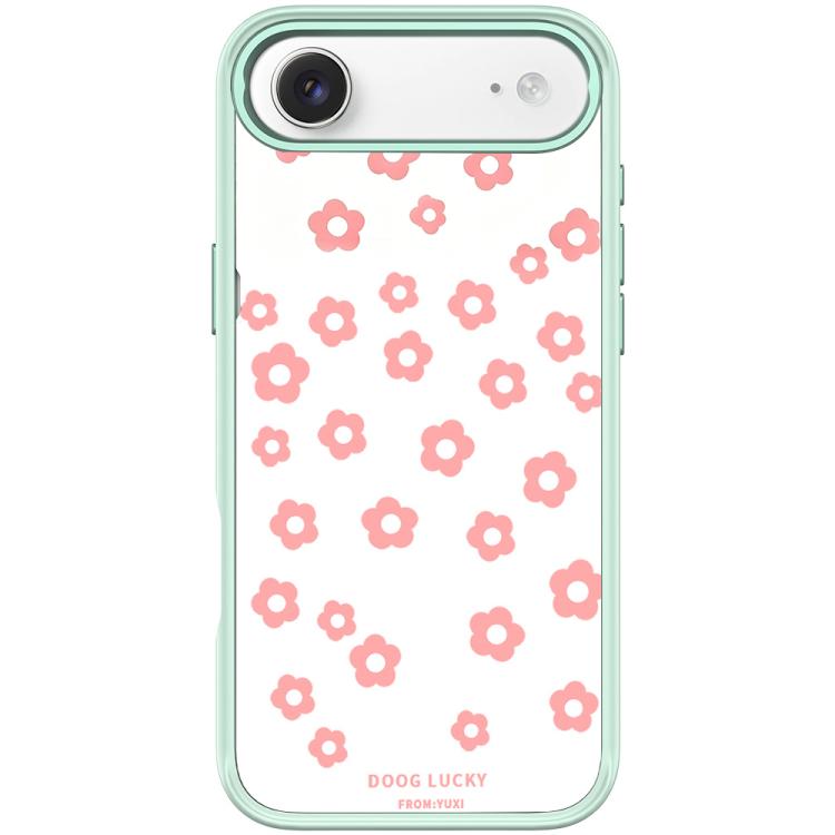 For iPhone Air Laser Flower Pattern Magnetic Phone Case(Light Green)