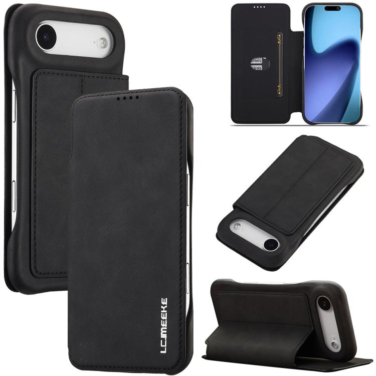 For iPhone Air LC.IMEEKE Hon Ancient Series Flip Leather Phone Case(Black)