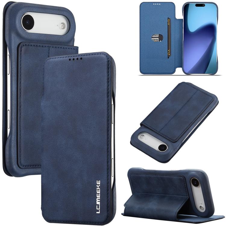 For iPhone Air LC.IMEEKE Hon Ancient Series Flip Leather Phone Case(Blue)