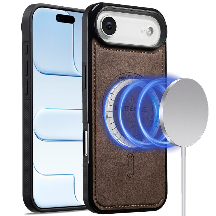 For iPhone Air LC.IMEEKE L6 Series MagSafe Magnetic Phone Case(Coffee)