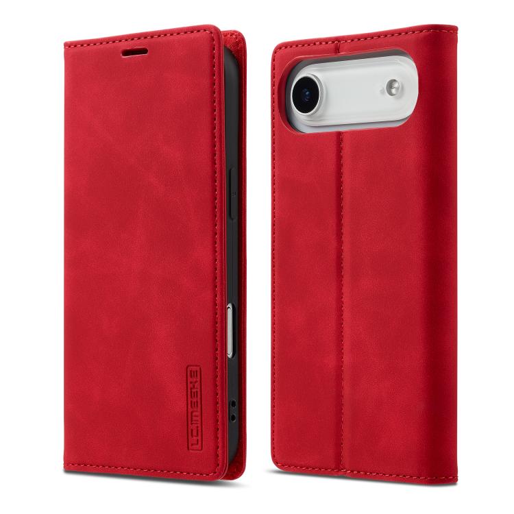 For iPhone Air LC.IMEEKE Strong Magnetism Microfiber Leather Phone Case(Red)