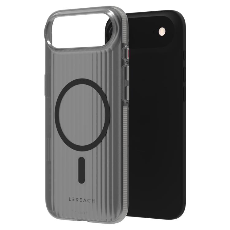 For iPhone Air LeReach TOC Icicle Series Ice Mist Double-Sided Non-Slip Magnetic Phone Case(Gray)