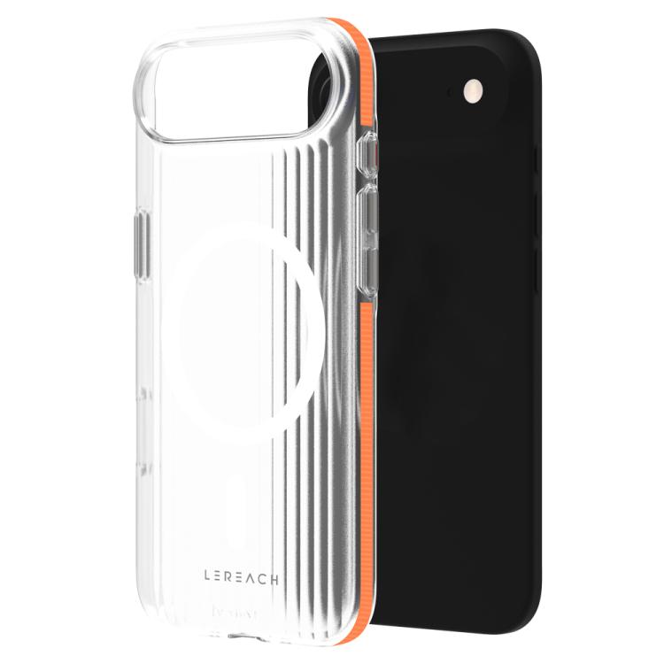 For iPhone Air LeReach TOC Icicle Series Ice Mist Double-Sided Non-Slip Magnetic Phone Case(Orange)