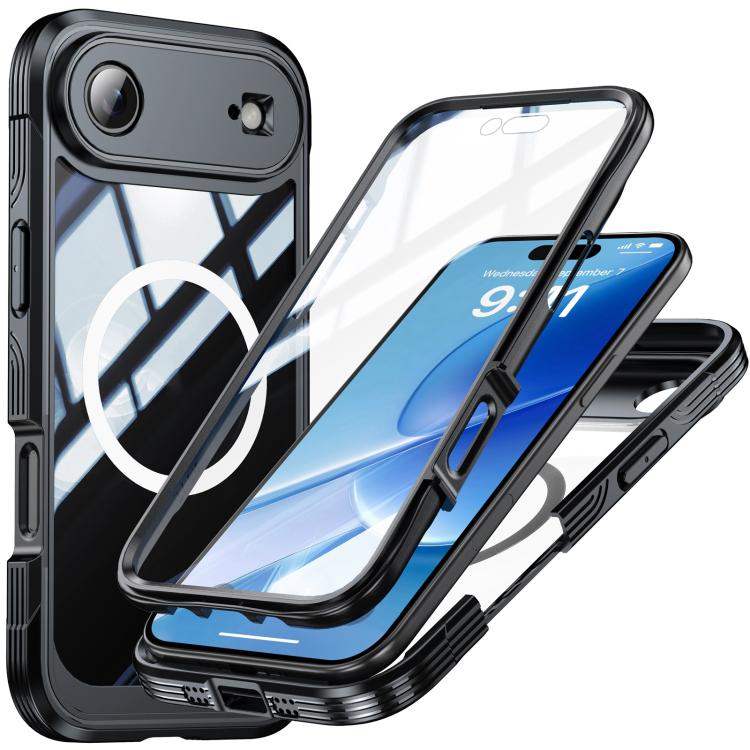 For iPhone Air Life Waterproof MagSafe Magnetic Rugged Phone Case(Black)