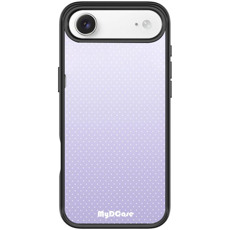 For iPhone Air Light Purple Dots Pattern Magnetic Phone Case(Black)