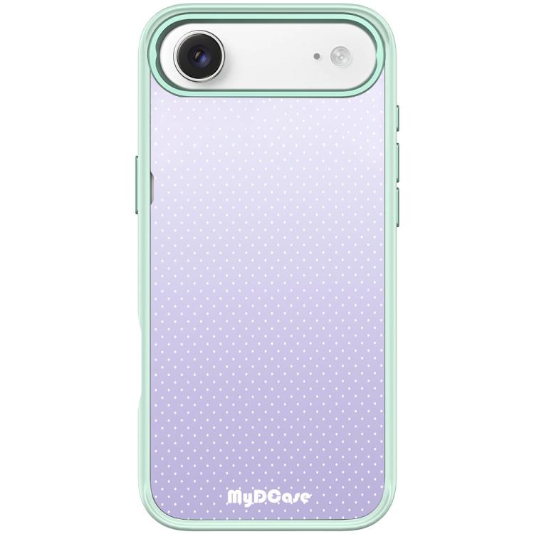 For iPhone Air Light Purple Dots Pattern Magnetic Phone Case(Light Green)