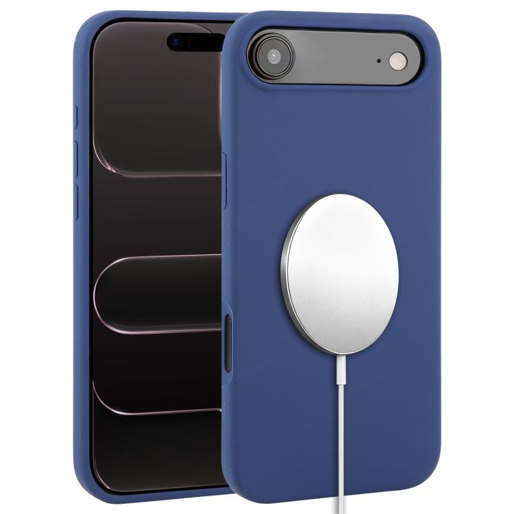 For iPhone Air Liquid Silicone Full Coverage MagSafe Phone Case(Navy Blue)