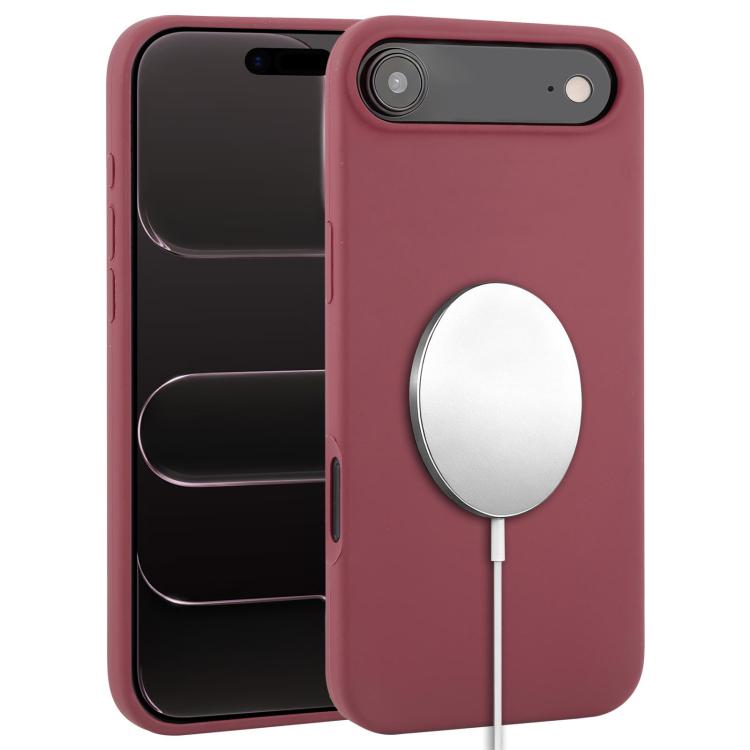 For iPhone Air Liquid Silicone Full Coverage MagSafe Phone Case(Wine Red)